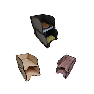 Houten opberger voor kaarten, doos voor trekken/weggooien in twee maten, houten kaartenbak, opbergvak voor kaartenmarkt, cadeau voor bordspelers op tafel