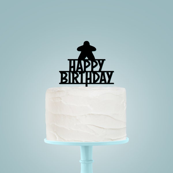 Meeple Cake Topper, Birthday Cake Topper, Fête sur le thème du jeu, Geeky Party Stuff, Jeu de société Cake Topper, Cadeau de jeu sur table, Gâteaux D&D