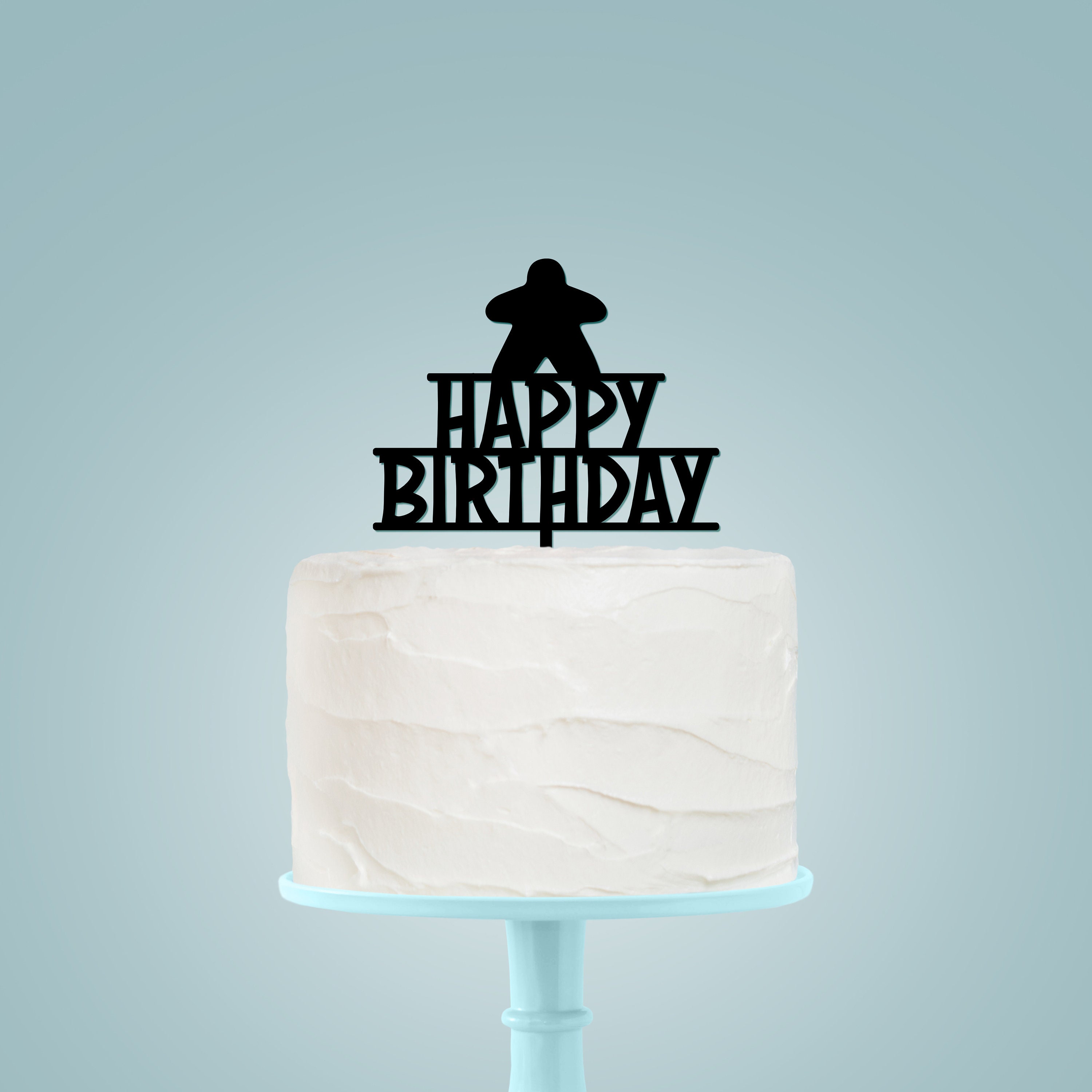 Meeple Cake Topper Birthday Cake Topper Gaming Themed Party - Etsy