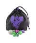 Purple Dragon Dice Bag - D&D Bag - Meeple Bag - Tile Pouch - Freestanding Cotton - Bag of Holding - Drawstring - Handmade - TableTop Bag 