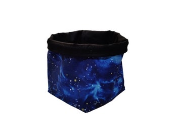 Plain Constellation Dice Bag, Tile Pouch, Night Sky Bag, Freestanding Reversible Cord Drawstring Handmade RPG D&D Die Holder DND Gift