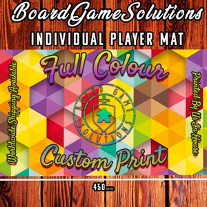 Tapis de jeu sur table avec image personnalisée, tapis de table en néoprène imprimé pour jeux sur table, tapis de joueur individuel pour jeux de société, tapis de voyage