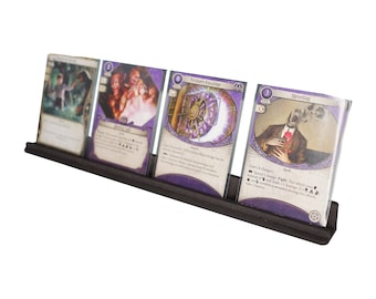 Wood Board Game Card Rail: Tabletop Card Holder for Arkham Horror, MTG, Handmade in the UK Gift