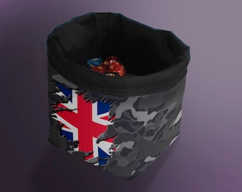 Flag Dice Bag: Wargaming Drawstring Pouch for D&D