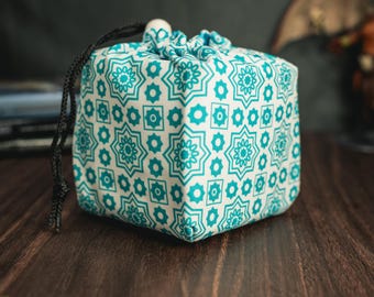 Azul Tile Dice Bag: Reversible Drawstring Pouch for Azul Board Game, Tabletop Accessories & Gifts for Board-Game Unofficial Fan made