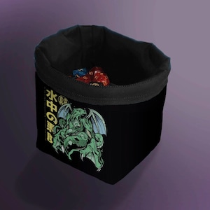 Anime Cthulhu-dobbelstenentas, zakje bordspeltegels, HP Lovecraft D&D-tas of Holding, Kraken-anime vrijstaande omkeerbare opbergtas met trekkoord