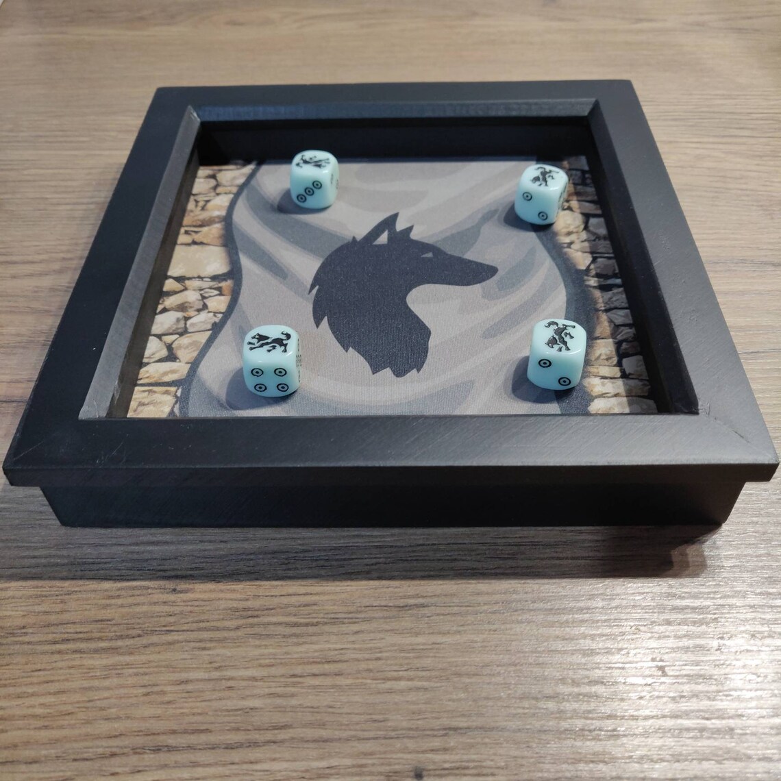 House Stark Dice Tray D&D RPG Gaming Dice Box Wooden Dice Etsy