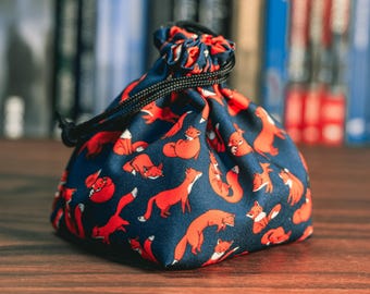 Fox Dice Bag: Tabletop Gaming, D&D, and Token Storage