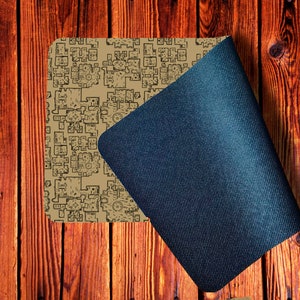 Gemusterte Spielmatte, D & D Dungeon Map, bedruckte Neopren-Karte für Tabletop-Gaming, individuelle Spielermatte für Brettspiele, Reisespiele