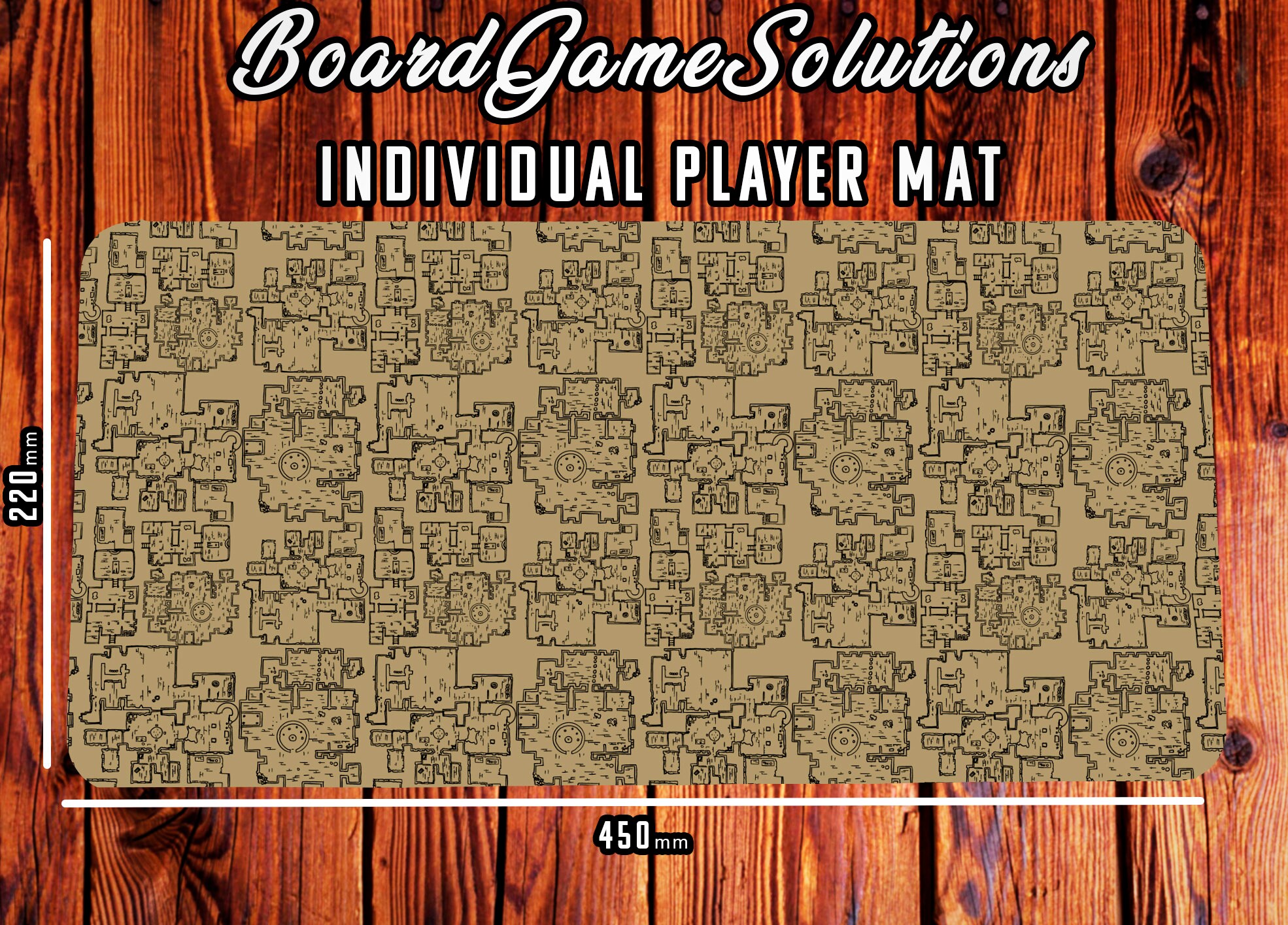 Patterned Playmat D&amp;D Dungeon Map Printed Neoprene Card - Etsy