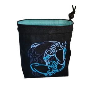Embroidered Squid Dice Bag: Freestanding D&D Game Storage