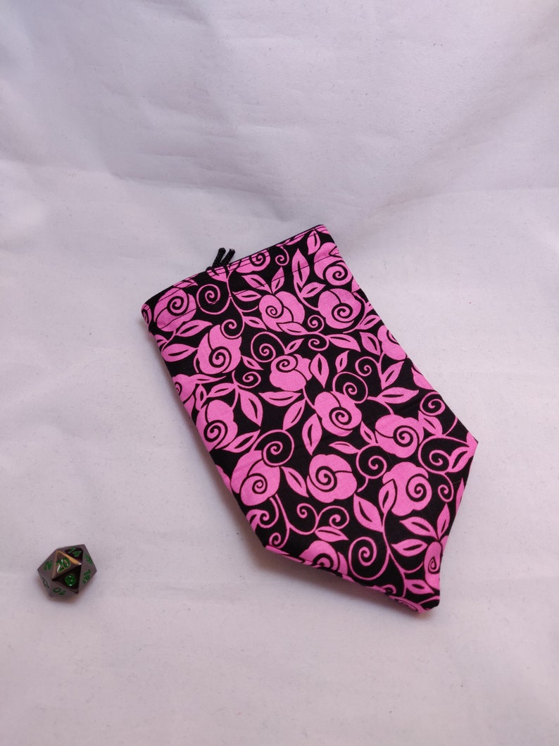 Rose Dice Bag Board Game Tile Pouch Freestanding Etsy