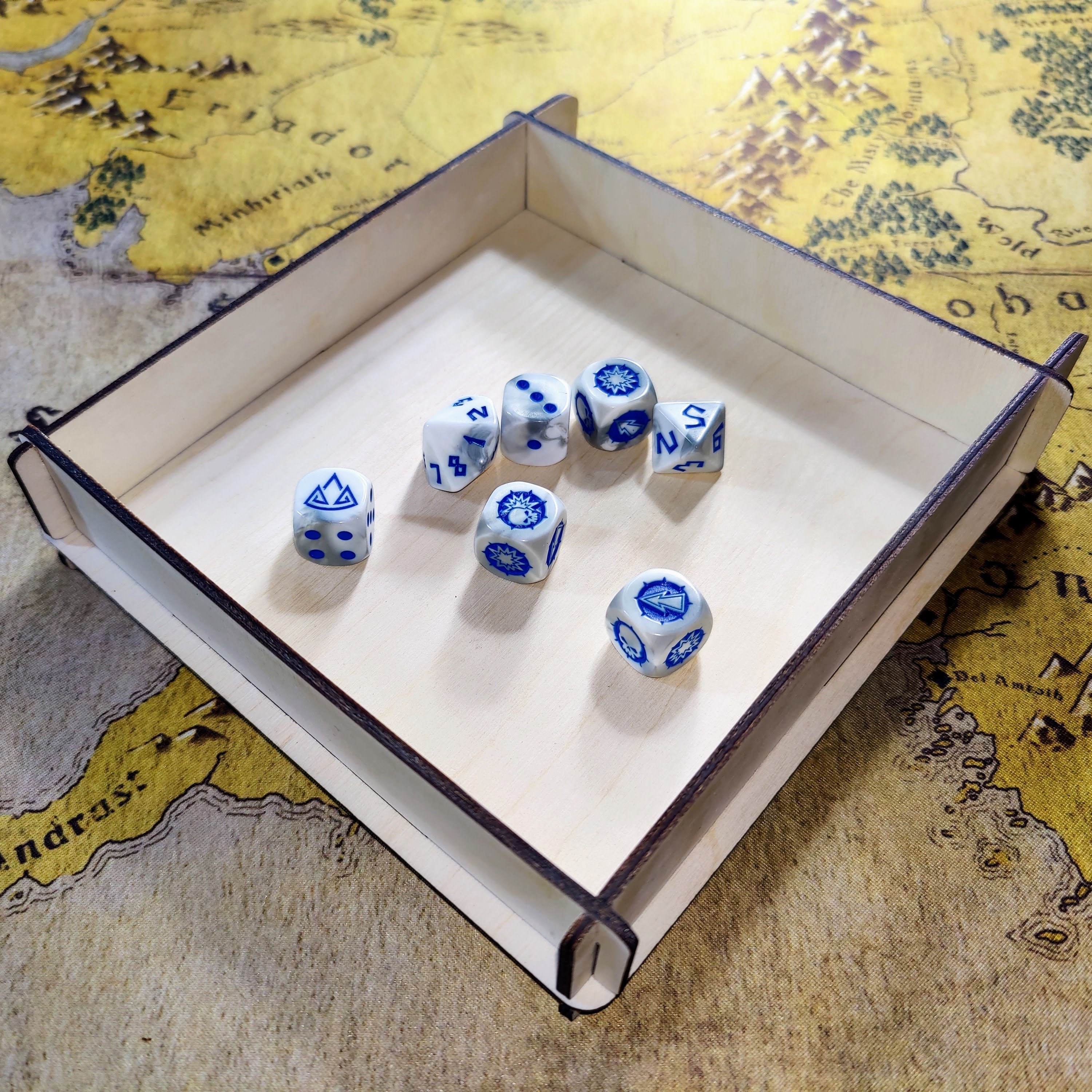 Laser Cut Dice Tray Birch Sanded Dice Tray Dice Bowl Flat Etsy