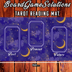 Lila Tarot Kartenset, gemusterte Stoffmatte für Tarot Kartenlegungen, Ritual Orakel Dekorative Tischmatte, Tarot Kartengeschenke und Zubehör