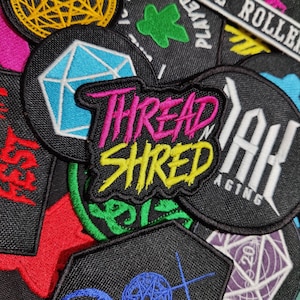 Custom Designed Patch, Made in the UK your Business Group Logo on a Embroidery Fabric Patch for Clothing Bags, Iron on sew on velcro backing
