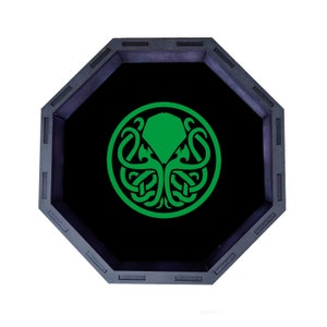 Cthulhu Dice Tray, Call of Cthulhu Arkham Horror Investigator Tray, Dice Rolling Bowl Dish for Tabletop Board Gamers, Mansions of Madness