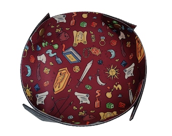 Folding D&D Dice Tray: Portable Neoprene Rolling Tray
