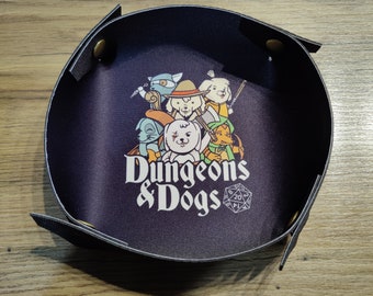 Dungeons and Dogs Dice Tray, Soft Neoprene Dice Tray, Fold-able Collapsible D&D Dice Tray, Portable Lightweight Dice Tray, Board Game Gift