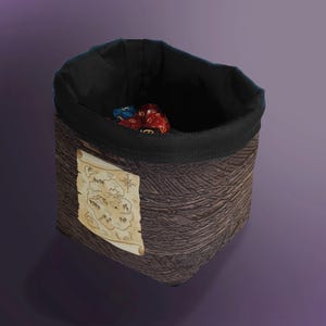 Sac à cordon de carte au trésor, accessoire de jeu de société pirate, rangement de jetons pour Libertalia, Clank, Forgotten Waters, sac cadeau Dnd RPG