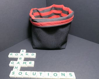Black Velveteen w/Drawstring Standard Edition game Scrabble Tile Bag 