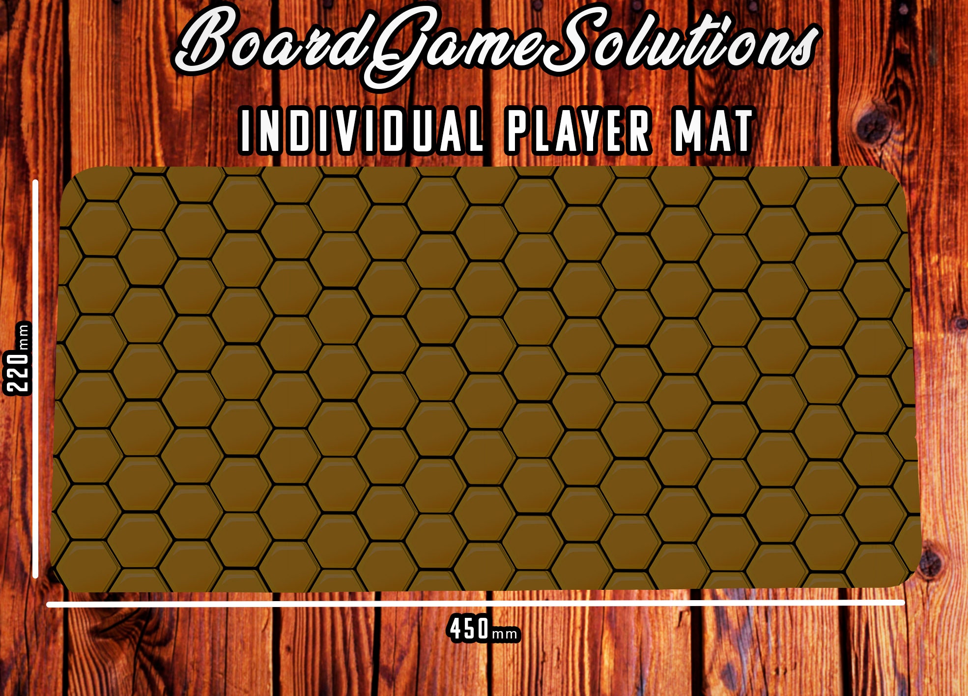 Hive Pattern Gaming Mat: Neoprene Card Table Mat