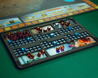 Terraforming Mars Player Tray, Individual Player Dashboard Organiser for Terraforming Mars, Board Game Gift, Tabletop Gaming Accessories