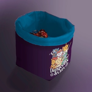 Blue Cat Dice Bag for DND – Gift for Gamers and Cat Lovers!
Bring a touch of feline charm to your next Dungeons & Dragons session with this handcrafted Cat Dice Bag, featuring a whimsical Dungeons and Cats tile pattern.
🧵 Soft, durable cotton blend exterior with a secure drawstring closure
🎁 Great gift for D&D players, cat lovers, and geeky gamers
🖐️ Handmade with care in the UK
Makes a quirky stocking stuffer, birthday gift, or surprise treat for your party’s bard, rogue, or dungeon master.