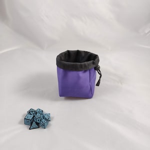 Mini Plain Colours Dice Pouch, Drawstring Storage Bag for Board Game Components, D&D Tabletop Gaming Bag of Holding