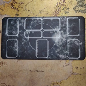 Tafelmat voor Arkham Horror LCG, Act/Agenda and Encounter Draw/Discard-mat, kaartspeelmat voor Arkham Horror Game, neopreen bedrukte speelmat