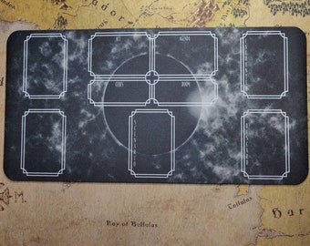 Table Mat for Arkham Horror LCG, Act/Agenda and Encounter Draw/Discard Mat, Card playmat for Arkham Horror Game, Neoprene Printed Playmat