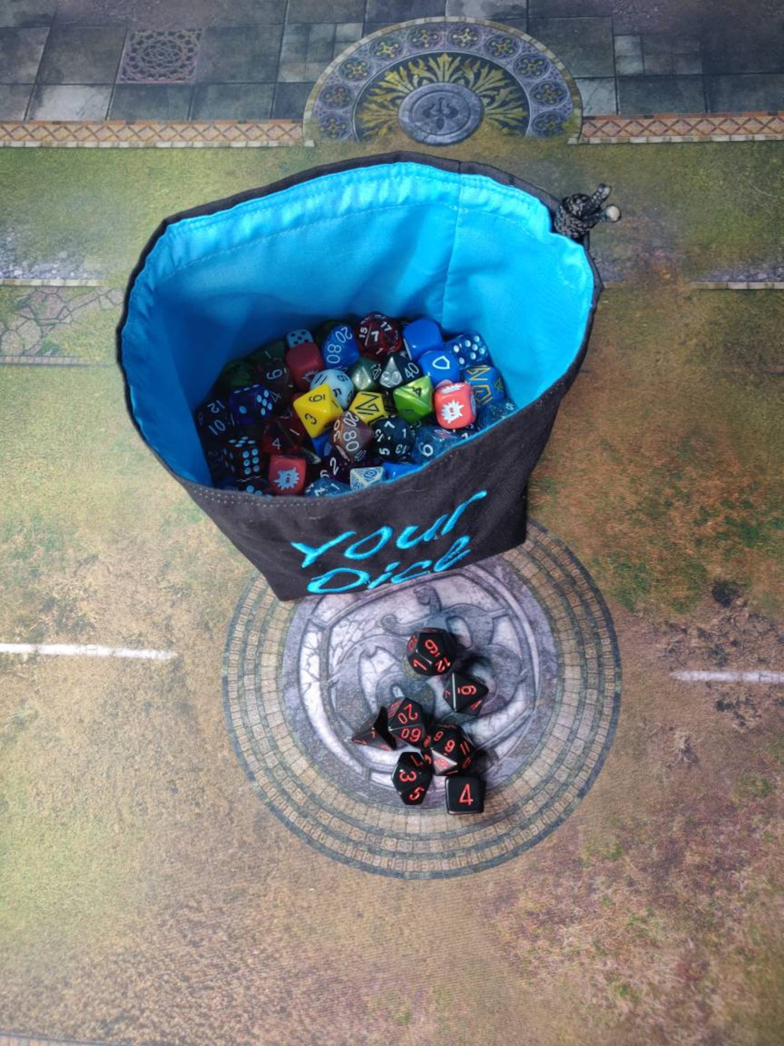 Personalized Dice Bag Your Name on a D&D Dice Bag Meeple Etsy UK