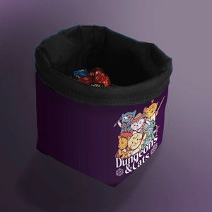 Black Cat Dice Bag for DND – Gift for Gamers and Cat Lovers!
Bring a touch of feline charm to your next Dungeons & Dragons session with this handcrafted Cat Dice Bag, featuring a whimsical Dungeons and Cats tile pattern.
🧵 Soft, durable cotton blend exterior with a secure drawstring closure
🎁 Great gift for D&D players, cat lovers, and geeky gamers
🖐️ Handmade with care in the UK
Makes a quirky stocking stuffer, birthday gift, or surprise treat for your party’s bard, rogue, or dungeon master.