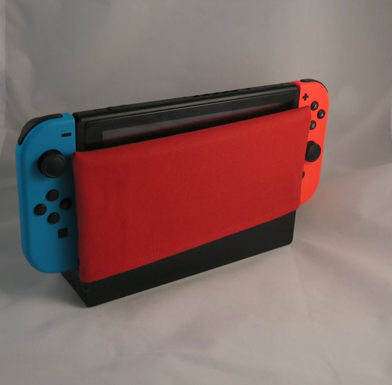 Red Cotton Nintendo Switch Dock Cover Dock Sock Plain Etsy Australia
