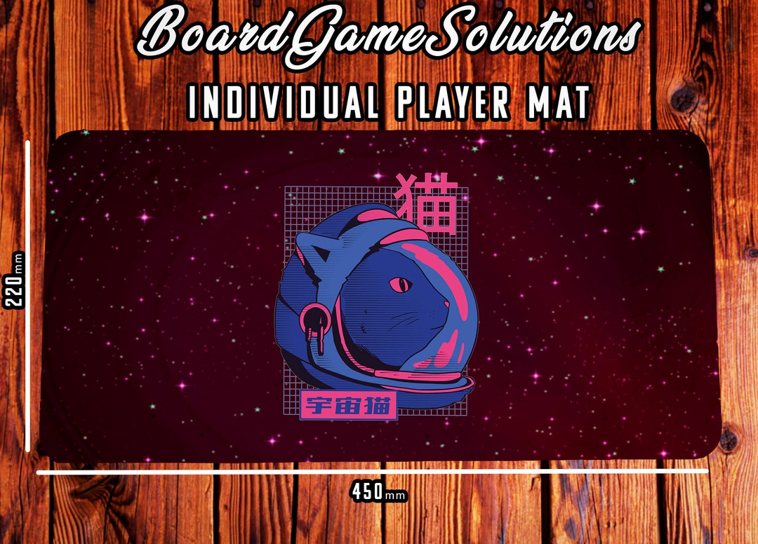 Patterned Playmat, Astro Cat in Space, Printed Neoprene Card Table Mat ...