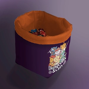 orange Cat Dice Bag for DND – Gift for Gamers and Cat Lovers!
Bring a touch of feline charm to your next Dungeons & Dragons session with this handcrafted Cat Dice Bag, featuring a whimsical Dungeons and Cats tile pattern.
🧵 Soft, durable cotton blend exterior with a secure drawstring closure
🎁 Great gift for D&D players, cat lovers, and geeky gamers
🖐️ Handmade with care in the UK
Makes a quirky stocking stuffer, birthday gift, or surprise treat for your party’s bard, rogue, or dungeon master