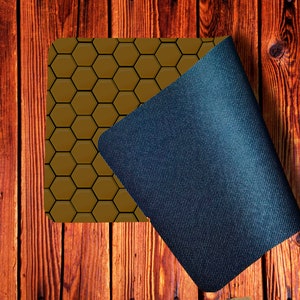 Tapis de jeu à motifs, motif ruche, tapis de table en néoprène imprimé pour jeux sur table, tapis de joueur individuel pour jeux de société, jeux de voyage