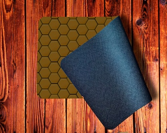 Patterned Playmat, Hive Pattern, Printed Neoprene Card Table Mat for Tabletop Gaming, Individual Player Mat for Board Games, Travel Gaming