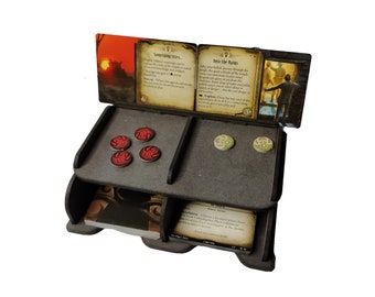 Arkham Horror LCG Wooden Table Dashboard, Encounter Draw/Discard Display, Act Agenda Gameplay Holder, Gift for Tabletop Board Gamers LCG