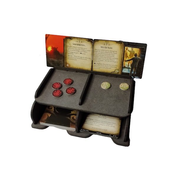 Arkham Horror LCG Holz-Tisch-Dashboard, Encounter Draw/Discard Display, Act Agenda Gameplay Holder, Geschenk für Tabletop-Brettspieler LCG