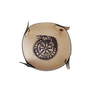 Crow and Compass Dice Tray, Soft Neoprene D&D Dice Tray, Fold-able Collapsible Tray, Portable Dice Tray, Lightweight Tray, Board Game Gift