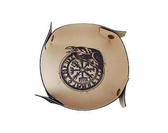 Crow and Compass Dice Tray, Soft Neoprene D&D Dice Tray, Fold-able Collapsible Tray, Portable Dice Tray, Lightweight Tray, Board Game Gift