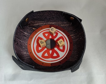 Red Shield Neoprene Dice Tray: Portable DnD Gaming Accessory