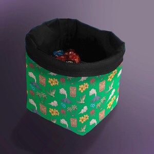 Bolsa de dados de Isla Volcán: bolsa con cordón para juegos de rol de mesa
