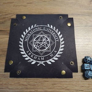Miskatonic University Dice Tray: Arkham Horror Folding Rolling Mat