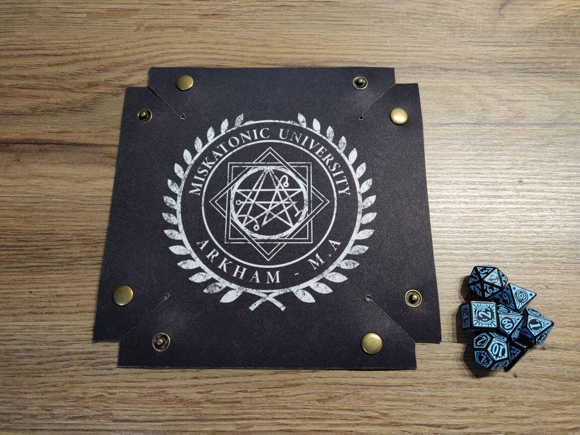 Miskatonic Dice Tray HP Lovecraft Neoprene Folding Tray | Etsy