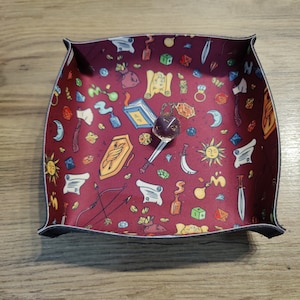 D&D RPG Dice Bowl - Soft Neoprene Dice Tray - Rolling Bowl - Portable Dice Tray - Lightweight Tray - Board Game Gift - DnD gift tray