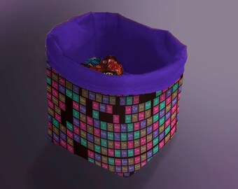 Periodic Table Dice Bag: Freestanding D&D Gaming Pouch Science Gift Secret Santa Christmas
