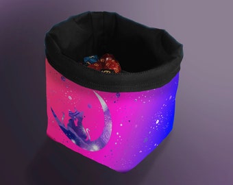 Bolsa de dados de gato rosa: bolsa para juegos de mesa D&D