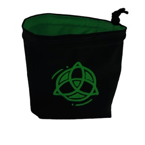 Embroidered Triforce Dice Bag: Reversible RPG Gaming Pouch