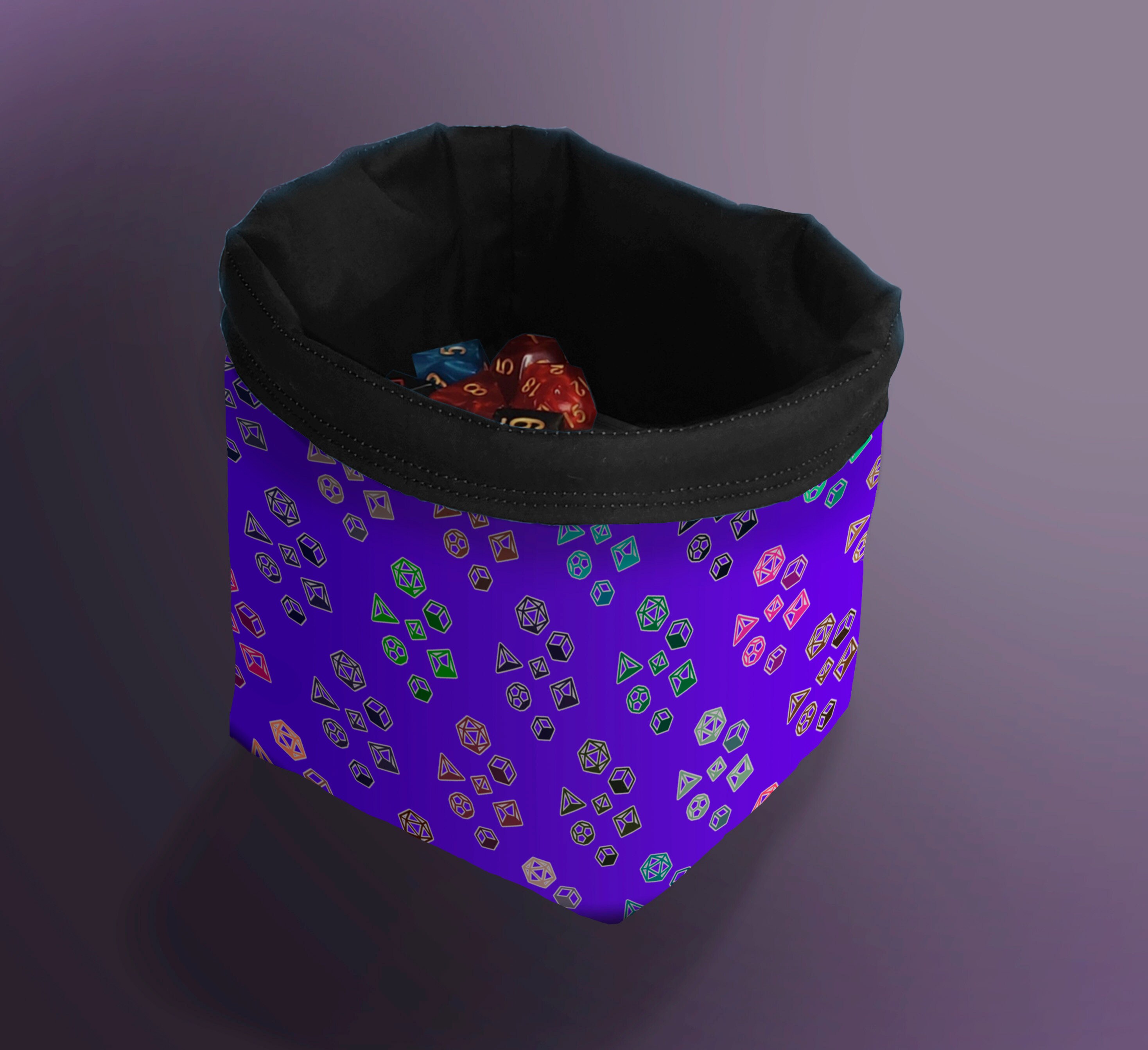 D&D Dice Bag Dice Pattern Set Dice Bag Reversible Drawstring Etsy UK